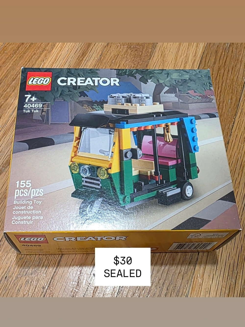 LEGO Creator 40469 Tuk Tuk Building Toy Set - Green/Yellow/Blue